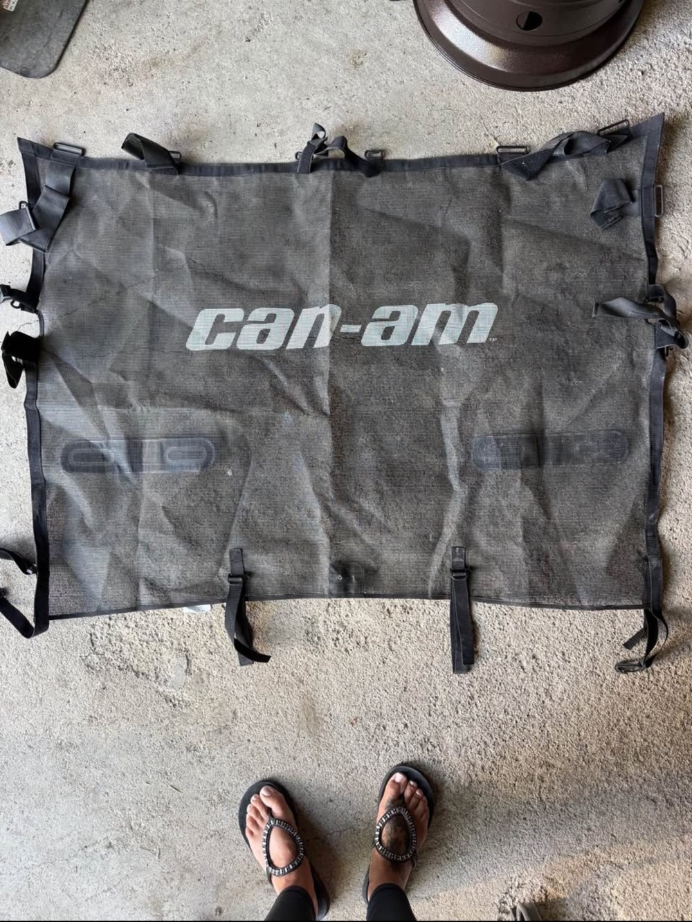 Black Mesh Cargo Net with Straps